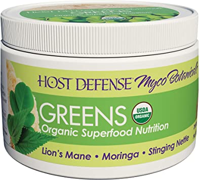 Host Defense, MycoBotanicals Greens Powder, Immune Support Superfood Mushroom Mycelium, 3.5 Oz