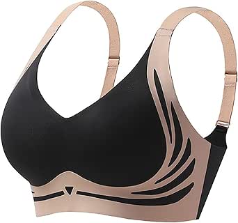 Super Gather Bra Wireless Push-Up Bra,Wireless Bras with Support and Lift,Lifting Bras for Sagging Breasts No Wire