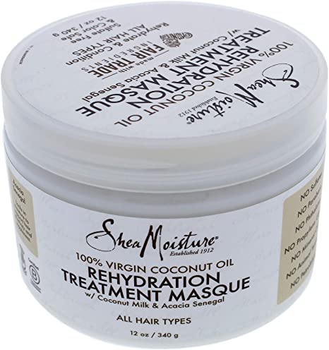 Shea Moisture 100 Percent Virgin Coconut Oil Rehydration Treatment Masque for Unisex, 12 Ounce