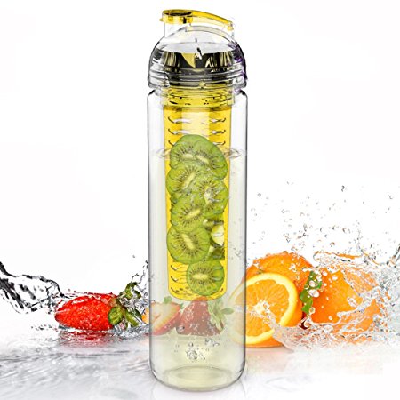 AVOIN colorlife 27oz. Sport Tritan Fruit Infuser Water Bottle(Many Color Option) - BPA Free