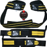 Wrist Wraps  Lifting Straps Bundle 2 Pairs for WeightliftingCrossfitWorkoutGymPowerliftingBodybuilding - Better Than Chalk and Leather - Support For Women and Men - Premium Quality Equipment and Accessories - Use Gloves Hooks Wraps and Straps to Avoid Injury During Weight Lifting - 1 Year Warranty