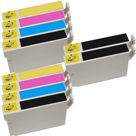 10 Inkfirst® 126 Ink Cartridges T1261, T1262, T1263, T1264 Compatible Remanufactured for Epson 126 Black, 126 Cyan, 126 Magenta, 126 Yellow (High Capacity) (2 Set   2 Black) WorkForce 60 435 520 545 630 633 635 645 840 845 WF-7010 WF-7510 WF-7520