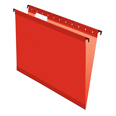 Pendaflex SureHook Reinforced Hanging Folders, Letter Size, Red, 20 per Box (6152 1/5 RED)