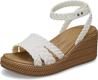 Crocs Women's Brooklyn Ankle Strap Wedge Platform Sandals