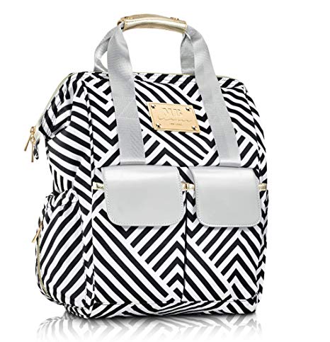 Designer Diaper Bag Backpack by MB Krauss - Large Women’s Diapering Backpack with Multiple Pockets, Luxurious Design