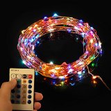 TaoTronics Dimmable Color LED String Lights Outdoor Lights Star Lights with 33 ft Coppoer Wire Ropes Light for Christmas Holiday Wedding Party