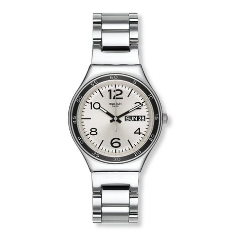 Swatch Men's YGS766G Analog Display Quartz Silver Watch
