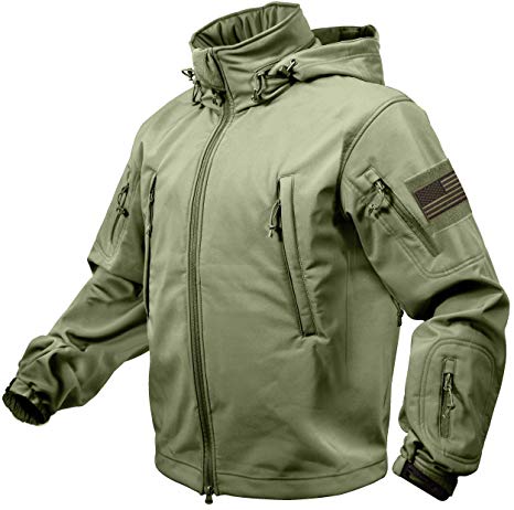 ROTHCO Special Ops Tactical Soft Shell Jacket with Patches Bundle - 3 Items