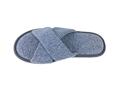 Homywolf Mens Slippers Knitted Cotton Bedroom Slipper Home House Slipper Open-toe Soft Breathable, Perfect for Wearing at your Flat and Department