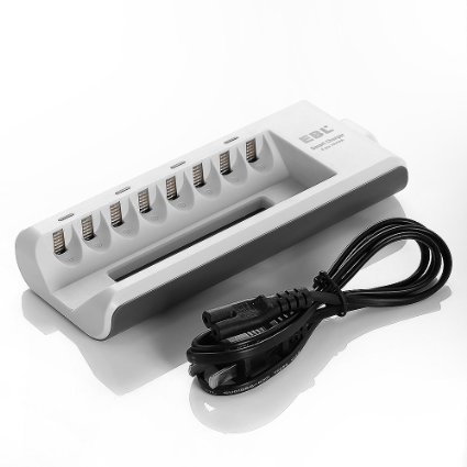 EBL 8 Bay AA, AAA, Ni-MH, Ni-Cd Rechargeable Battery Charger