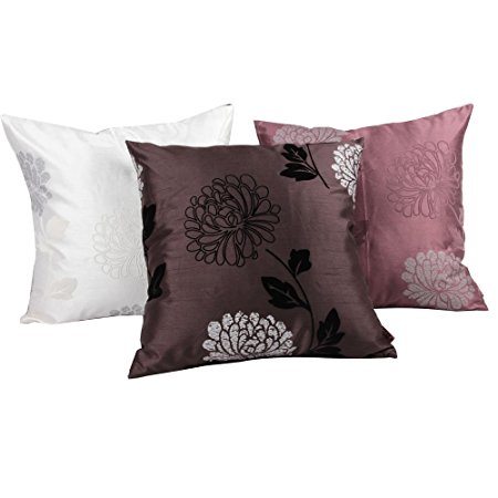 Yoovimin 3pcs Throw Pillow Case Decorative Cushion Cover Pillowcase for Sofa More Style 18 "X18 " (MR5)