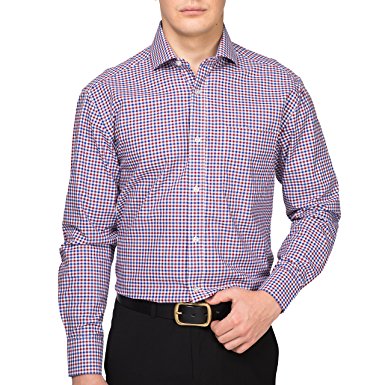 Alex Vando Mens Dress Shirts Cotton Regular Fit Long Sleeve Spread Collar Shirt