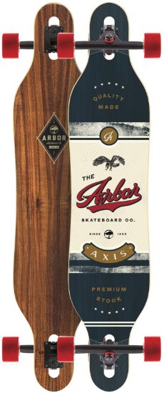Arbor Axis Koa 2015 Complete Longboard Skateboard New On Sale