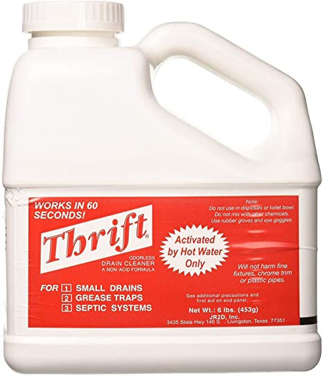 THRIFT FBA_T-600 T-600 Alkaline Based 6 lb. Granular Drain Cleaner, White