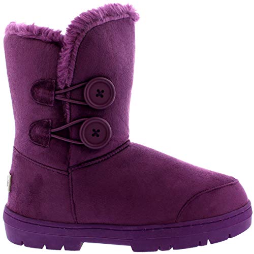 Holly Womens Twin Button Waterproof Winter Snow Boots