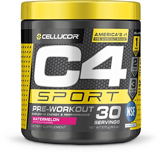 Cellucor C4 Sport Pre Workout Powder Energy Drink, Watermelon, 30 Servings - NSF Certified for Sport