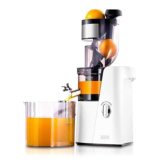 SKG Slow Masticating Juicer Cold Press 36 RPM Quiet High Yield Anti-Oxidation, Big Mouth Fruit Vegetable Wheatgrass Orange Juice Extractor