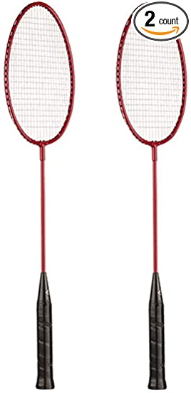 Champion Sports BR15 Badminton Rackets, Steel Shaft & Frame - Set of 2