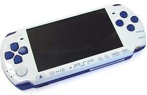 Sony PSP Slim and Lite 3000 Series Handheld Gaming Console with 2 Batteries (Renewed) (White/Blue)