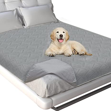Waterproof Blanket Dog Bed Cover with Non-Skid Bottom, Couch Cover for Dogs, Mattress Protector Furniture Protector, Bed Couch Sofa(68" X 82")