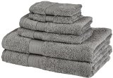 Pinzon 6-Piece Two-Tone Towel Set Grey