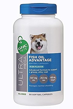 GNC Ultra Mega Fish Oil Advantage for Dogs 90 Softgel