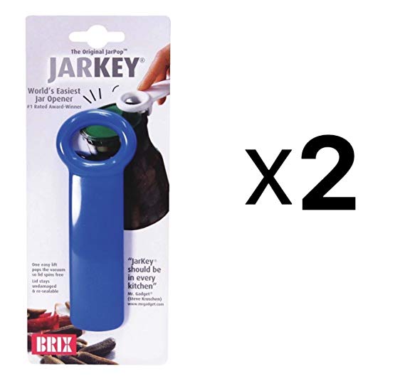 Brix JarKey Jar Opener, The Original JarPop! - Assorted Colors (2 Pack)