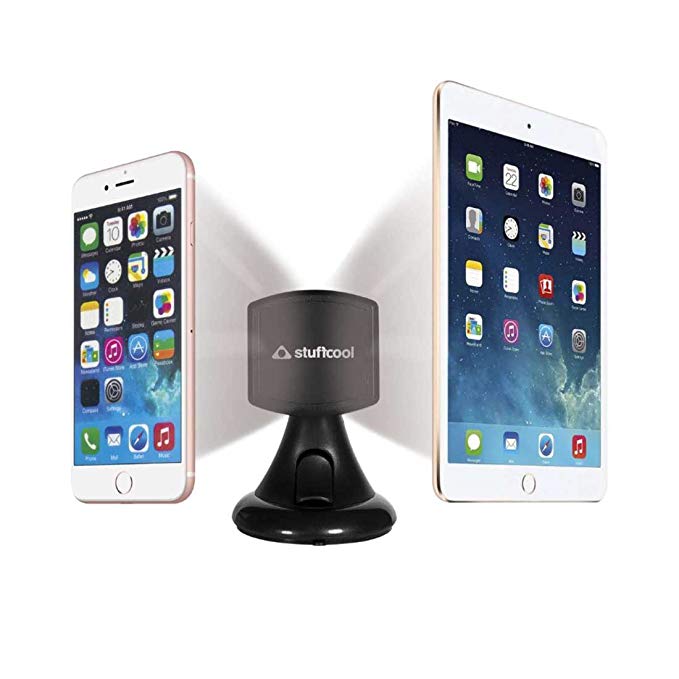 Stuffcool Mag Hold Magnetic Universal Car Mount Holder for All Smartphones, Tablet and iPad - Black