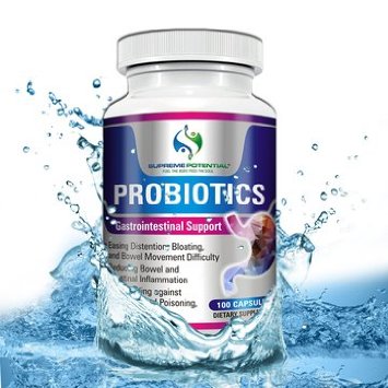 Probiotics Acidophilus by Supreme Potential 9733Up to 50 billion live cultures200 Vegan CapsulesPromote Digestion Enhance Detoxification100 Money Back Guarantee