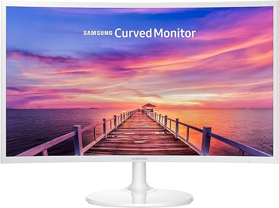 SAMSUNG 27" CF391 Curved FHD 1080P LED Monitor, White - 1800R Curvature, Full HD 1920 x 1080 Resolution, 16:9 Aspect Ratio, 4 ms Response Time, 3000:1 Static Contrast Ratio, VGA HDMI Inputs