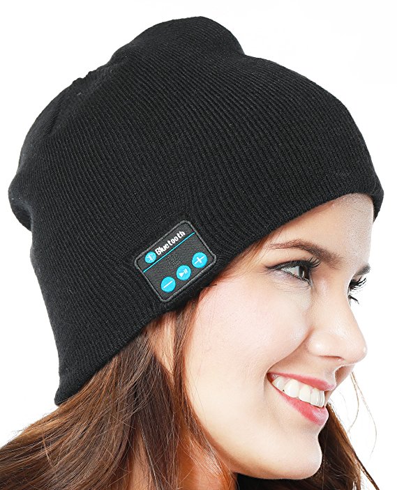 ZenNutt Bluetooth Beanie Hat Unisex Winter Warm Knit Cap with Built in Wireless Stereo Speaker Headphone for Outdoor Sport Best Christmas Gifts