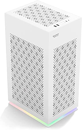 darkFlash DLH21 PC Case Mini Tower Type ITX Case High Cooling Performance High Compatibility Gaming Case with USB 3.0 Type-C Interface (White)