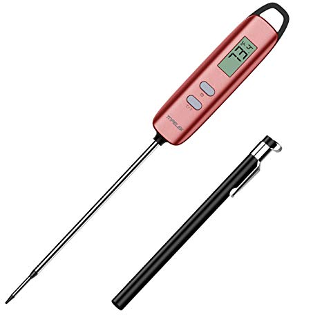 Digital Meat Thermometer,TOPELEK Meat Thermometer Instant Read Thermometer Candy Thermometer with Super Long Probe for Kitchen BBQ Grill Smoker Meat Cooking Fry Food Candy