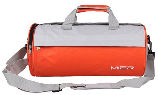 MIER Barrel Travel Sports Bag for Women and Men Small Gym Bag with Shoes Compartment