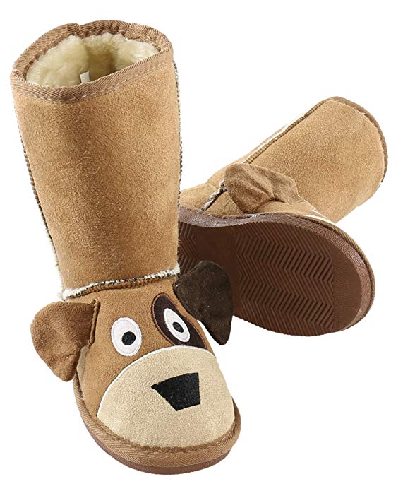 Boot Cute Animal Character Slippers for Kids by LazyOne | Boys and Girls Creature Slipper Boots