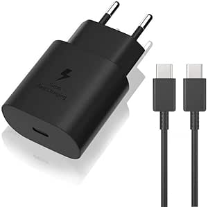 25W Caricabatterie rapido Con 1.5M Cavo USB Tipo C da per Samsung Galaxy S24/S23 /Ultra S23 /S23 /S22 /S21/S21 ultra 5g / S20 Ultra/ S20 / S10 /S9 / S8/ A71 / A52 /A51/ A32/ A31 USB C Caricatore