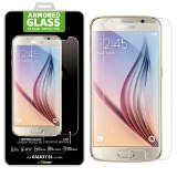 Samsung Galaxy S6 Screen Protector iArrow Tempered Glass - Ultra HD Clear Screen Protector for Galaxy S6 Premium 999 Touch Accurate Perfect Fit Screen Protectors - ATT Verizon T-Mobile Lifetime Warranty