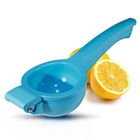 Lemon Squeezer - Handheld Citrus Juicer for Lemons and Limes - by LEMONADE BROS - Vintage Kitchen Colors. Made to last a Lifetime (Vintage Blue)