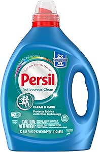 Persil Activewear Clean, Liquid Laundry Detergent, High Efficiency (HE), Deep Stain Removal, 2X Concentrated, 82.5 fl oz, 82 Loads, (Packaging May Vary)