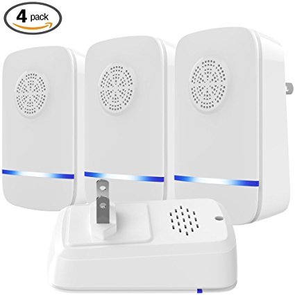 Ultrasonic Pest Repeller, Electronic Mice Repellent Plug In Indoor, Insect Repellent for Anti Mouse, Ant, Mosquito, Flea, Fly, Spider, Cockroach Reject - No More Trap & Poison (4 PACK)