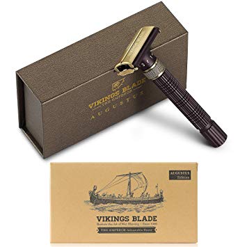 VIKINGS BLADE The Emperor Adjustable Safety Razor, AUGUSTUS Edition (Vintage Bronze & Cognac)