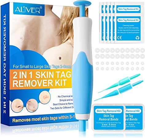 Skin Tag Remover- Painless Skin Tag Remover Pen, Skin Tag Removal Kit Tools with 40 Micro and Regular Skin Tag Bands, Easy Skin Tag Remover Device to Remove (2-8mm) Safe for Most Body Parts
