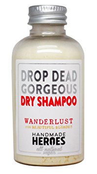 All Natural Vegan Dry Shampoo - Drop Dead Gorgeous Dry Shampoo Powder for Dark Hair Brunettes and Light Hair Blondes (1.1 oz, Light Hair Blonde)