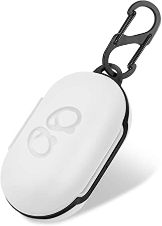 Protective Silicone Case Cover for Galaxy Buds/Galaxy Buds  with Carabiner Keychain, Samsung Galaxy Earbuds Accessory, White (9 Color Options)