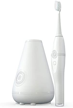 TAO Clean Sonic Toothbrush and Cleaning Station – Super Nova White – Electric Toothbrush with Patented Docking Technology, Ergonomic Handle, Dual Speed Settings