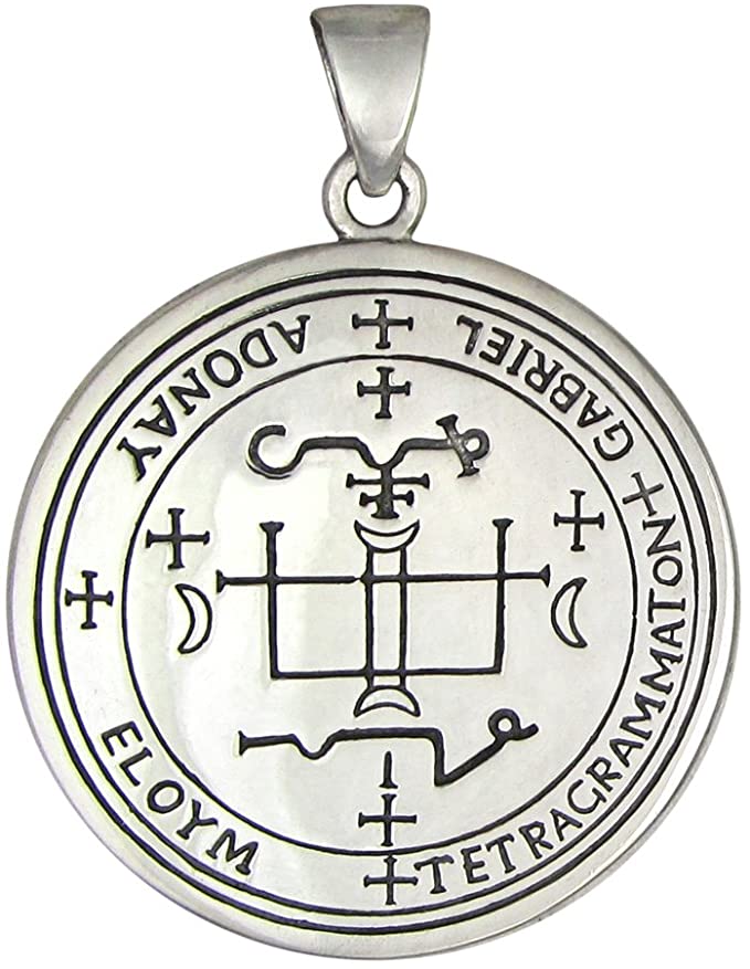 Sterling Silver Sigil of Archangel Gabriel Talisman Pendant