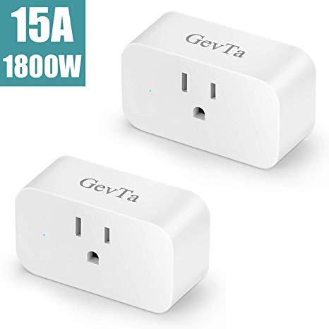 GevTa Wifi Smart Plug Socket,Mini Switch Outlet Compatible with Alexa,Remote Control Your Home by Phone