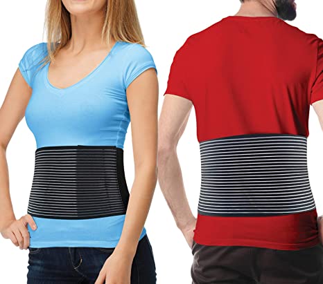 Hernia Belt for Men and Women - Abdominal Binder for Umbilical Hernias & Navel Belly Button Hernias with Compression Pad for Hernia Support and Stomach Hernia Brace Pain Relief (XXL - (49" to 62"))