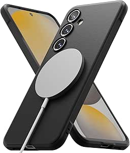 Ringke Onyx [Compatible with MagSafe] Compatible with Samsung Galaxy S24 FE Case, Anti-Fingerprint Technology Prevents Oily Smudges Enhanced Grip Precise Cutouts for Camera - Magnetic Black