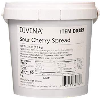 Divina Sour Cherry Spread - 3.5 Pound